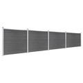 Conjunto Painel de Cerca 699x146 cm Wpc Preto