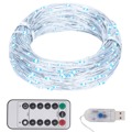 Cordão de Luzes com 150 LED 15 M Branco Frio