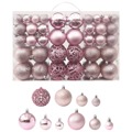 Conjunto de Bolas de Natal 100 pcs Rosa