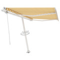 Toldo Automático Independente 300x250 cm Amarelo e Branco