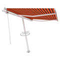 Toldo Automático Independente 350x250 cm Laranja e Castanho