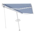 Toldo Automático Independente 500x300 cm Azul e Branco