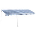 Toldo Automático Independente 500x300 cm Azul e Branco