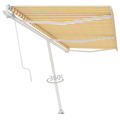 Toldo Automático Independente 600x300 cm Amarelo e Branco