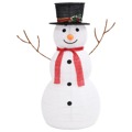 Boneco de Neve Decorativo com Luz LED Tecido de Luxo 90 cm