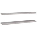 Prateleiras de Parede 2 pcs 120x23,5x3,8cm Mdf Cinzento-cimento