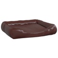 Cama para Cães 105x80x25 cm Couro Artificial Castanho