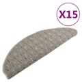 Tapete/carpete para Degraus 15 pcs 65x25 cm Cinzento