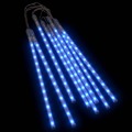 Luzes Meteoro 8 pcs 30 cm 192 Luzes LED Int./ext. Azul