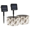 Luzes Solares 2pcs 2x200 LED P/ Interior/exterior Branco Frio