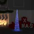 Cone de Iluminação Decorativo C/ Leds Azuis Acrílico 90 cm