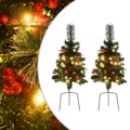 Árvores de Natal Artificiais de Exterior 2pcs 76 cm Pvc