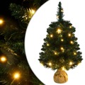 árvore de Natal Artificial com Suporte e Leds 60 cm Pvc Verde