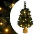 Árvore de Natal Artificial com Suporte e Leds 90 cm Pvc Verde