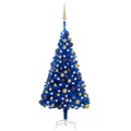 Árvore de Natal Artificial C/ Luzes LED e Bolas 120 cm Pvc Azul