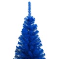 Árvore de Natal Artificial C/ Luzes LED e Bolas 210 cm Pvc Azul