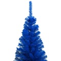 Árvore de Natal Artificial C/ Luzes LED e Bolas 240 cm Pvc Azul