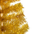 Árvore Natal Artificial C/ Luzes Led/bolas 210 cm Pet Dourado