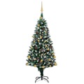 Árvore de Natal Artificial com Luzes Led/bolas/pinhas 150 cm