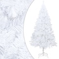 Árvore de Natal Artificial + Luzes LED e Bolas 120cm Pvc Branco