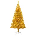 Árvore Natal Artificial C/ Luzes LED e Bolas 120cm Pet Dourado