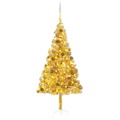 Árvore Natal Artificial + Luzes Led/bolas 210 cm Pet Dourado