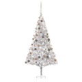 Árvore Natal Artificial C/ Luzes Led/bolas 210 cm Pet Prateado