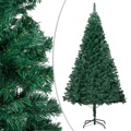 Árvore de Natal Artificial C/ Luzes LED e Bolas 210cm Pvc Verde