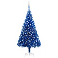 Árvore de Natal Artificial C/ Luzes LED e Bolas 210 cm Pvc Azul