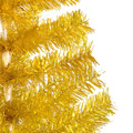 Árvore Natal Artificial C/ Luzes Led/bolas 210 cm Pet Dourado