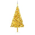 Árvore Natal Artificial C/ Luzes Led/bolas 240 cm Pet Dourado