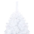 Árvore Natal Artificial C/ Luzes LED e Bolas 150 cm Pvc Branco