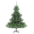 Árvore Natal Artif. Luzes Led/bolas 240cm Abeto Caucasiano Verde