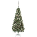 Árvore de Natal Artificial com Luzes Led/bolas/pinhas 210 cm