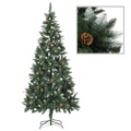 Árvore de Natal Artificial com Luzes Led/bolas/pinhas 210 cm