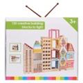 Conjunto Blocos de Construção 150 pcs Pinho Maciço Pintado