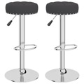 Bancos de Bar 2 pcs Tecido Preto