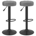 Bancos de Bar 2 pcs Veludo Cinzento-escuro