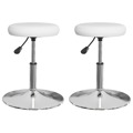 Cadeiras de Jantar 2 pcs Couro Artificial Branco