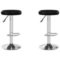 Bancos de Bar 2 pcs Couro Artificial Preto