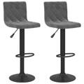 Bancos de Bar 2 pcs Veludo Cinzento-escuro