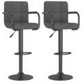 Bancos de Bar 2 pcs Veludo Cinzento-escuro