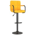 Bancos de Bar 2 pcs Veludo Amarelo Mostarda