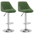 Bancos de Bar 2 pcs Veludo Verde-escuro