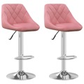 Bancos de Bar 2 pcs Veludo Rosa