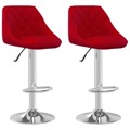 Bancos de Bar 2 pcs Veludo Vermelho Tinto