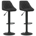 Bancos de Bar 2 pcs Veludo Preto