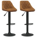 Bancos de Bar 2 pcs Veludo Castanho