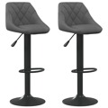 Bancos de Bar 2 pcs Veludo Cinzento-escuro