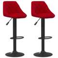 Bancos de Bar 2 pcs Veludo Vermelho Tinto